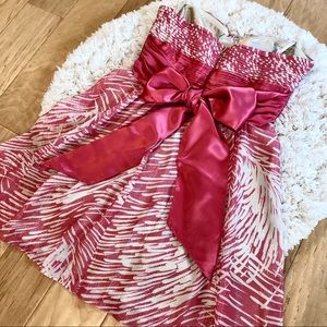 BCBG Max Azria Strapless Sweetheart Metallic Dress